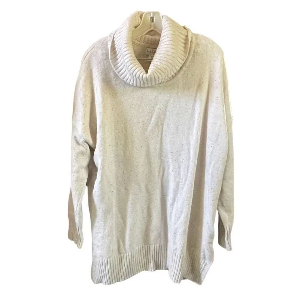Nicole Miller size 1X oversized tunic speckled cotton acrylic nylon wool blend s